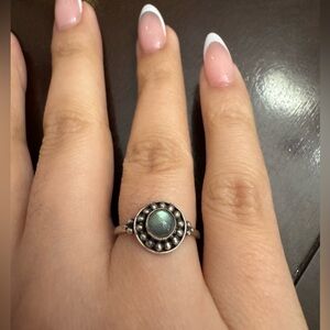 Sterling Silver Ring with Labradite Stone